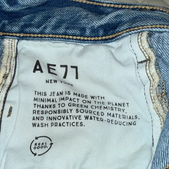 AE 77 Vintage Flare Medium Blue High-Rise Flare Jeans - Picture 6 of 16